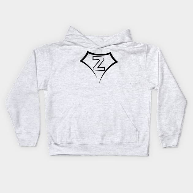 Super letter Z Kids Hoodie by Florin Tenica